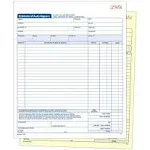 Adams Auto Repair Estimate Book, 2-Part, Carbonless, White/Canary, 8-3/8 x 10-11