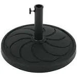 40lbs Patio Umbrella Base, Outdoor Round Heavy Duty Resin Umbrella Stand, Black