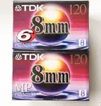 TDK 8mm Video Cassette HS 120 6 Pack