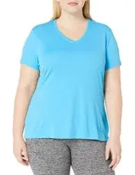 Just My Size Women's Plus-Size Cool DRI Short Sleeve V-Neck Tee