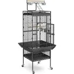 Super Deal Pro 61-Inch 2in1 Large Bird Cage with Rolling Stand Playtop Parrot Chinchilla Finch Cage Macaw Conure Cockatiel Cockatoo Pet House Wrought