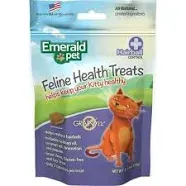 Emerald Pet Feline Health Chews Hairball Support — Natural Grain Free Feline Hairball Control Chews — Hairball Control Cat Supplements for Hairball Prevention and Elimination — Made in USA, 2.5 oz