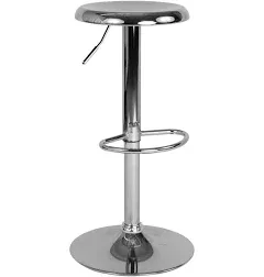 Flash Furniture Madrid Series Black 31-in H Adjustable height Swivel Metal Backless Bar Stool Lowes.com