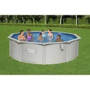 Hydrium 15&#039;x48&#034; Round Steel Wall Above Ground Swimming Pool Set, Gray (Open Box)