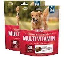 VETIQ Multivitamin Soft Dog Chews, Hickory Smoke Flavored 60 ct., 2 pk.