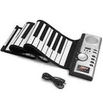 Lujex 61 Keys Roll Up Piano Upgraded Portable Rechargeable Electronic Hand Roll Piano with Environmental Silicone Piano Keyboard