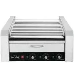 PartyHut Commercial Hot Dog Machine 11 Roller and 30 Hotdog Grill Cooker with Bun Warmer