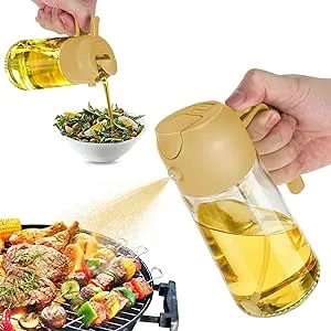 16oz Oil Dispenser Bottle for Kitchen 2 in 1 Olive Oil Dispenser and Oil Sprayer