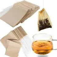 NEPAK 600 Pcs Disposable Tea Filter Bags for Loose Tea,Drawstring Empty Bag for Loose Leaf Tea,with 100% Natural Unbleached Paper(2.76 x 3.54 inch)