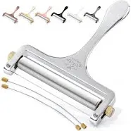 Cheese Slicer, w/Adjustable Thickness, Heavy Duty, 2 Extra Wires, Copper, New