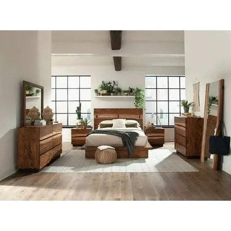 Winslow 4-Piece Eastern King Storage Bedroom Set Smokey Walnut Coaster