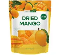 New Tropical Fields Dried Mangos in Resealable Bag, 35 oz Exp. 07/2025