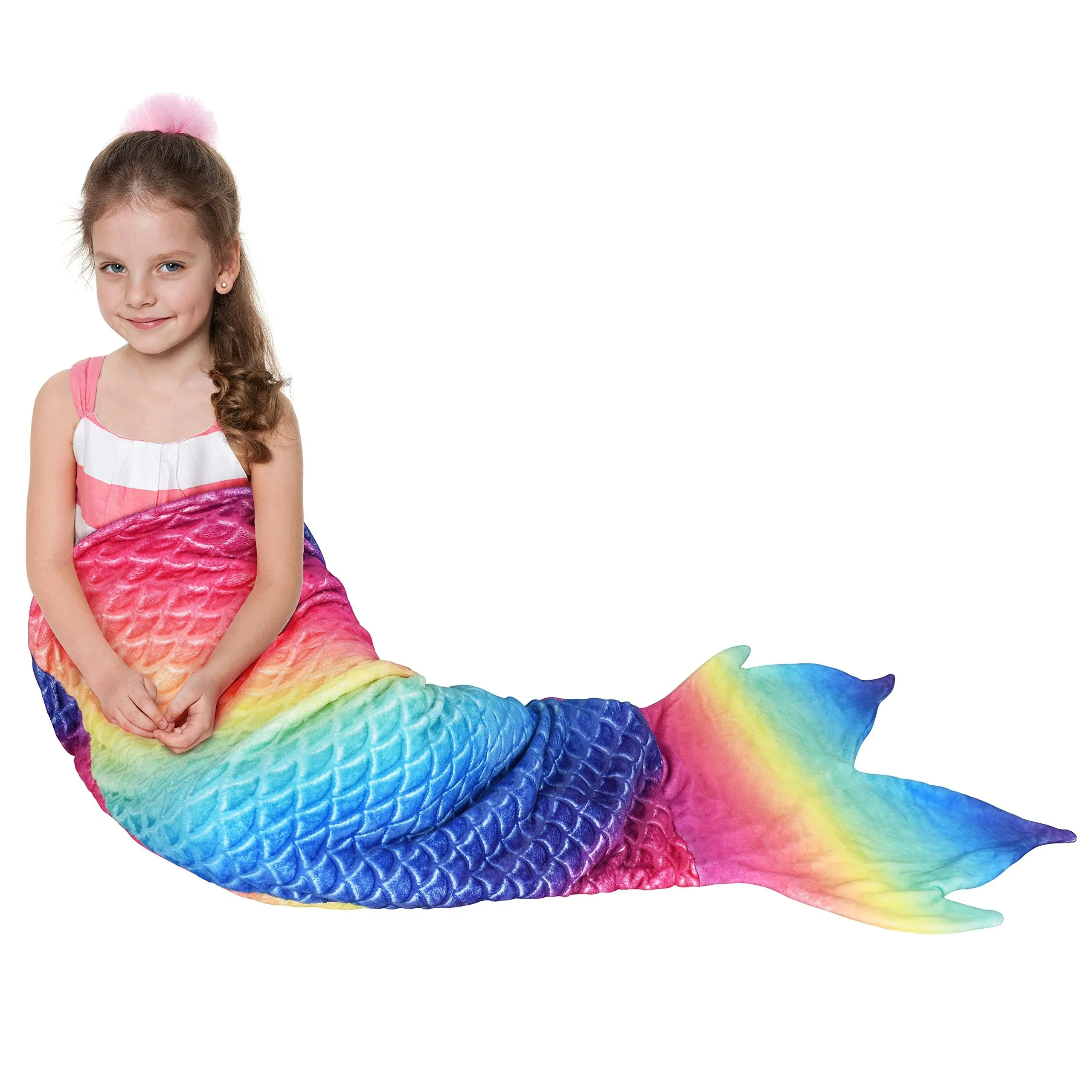 Kids Mermaid Tail Blanket Soft Plush Flannel Sleeping Snuggle Blanket for Teen  | eBay