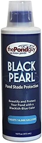 The Pond Guy Black Pearl Pond Dye, for Water Gardens & Koi Fish Ponds, Ecofriendly, Clean & Clear Water, No Mixing & Easy to Use, Enhances Natural Color, Treats up to 16,000 Gallons, 16 oz