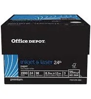 Office Depot Inkjet and Laser Print Paper Letter Size