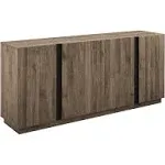 Contemporary Minimalist 4-Door Sideboard Slate Grey