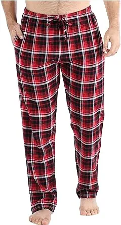 Frankie & Johnny Men's Cotton Flannel Plaid Pajama Sleep Pants