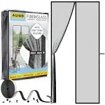 AUGO Magnetic Fiberglass Screen Door - Self Sealing, Heavy Duty, Hands Free Mesh Partition Keeps Bugs Out - Door Screen Magnetic Closure - Patent