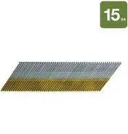 Metabo HPT 2 in. L X 15 Ga. Angled Strip Electro Galvanized Finish Nails 33 deg 4000 pk