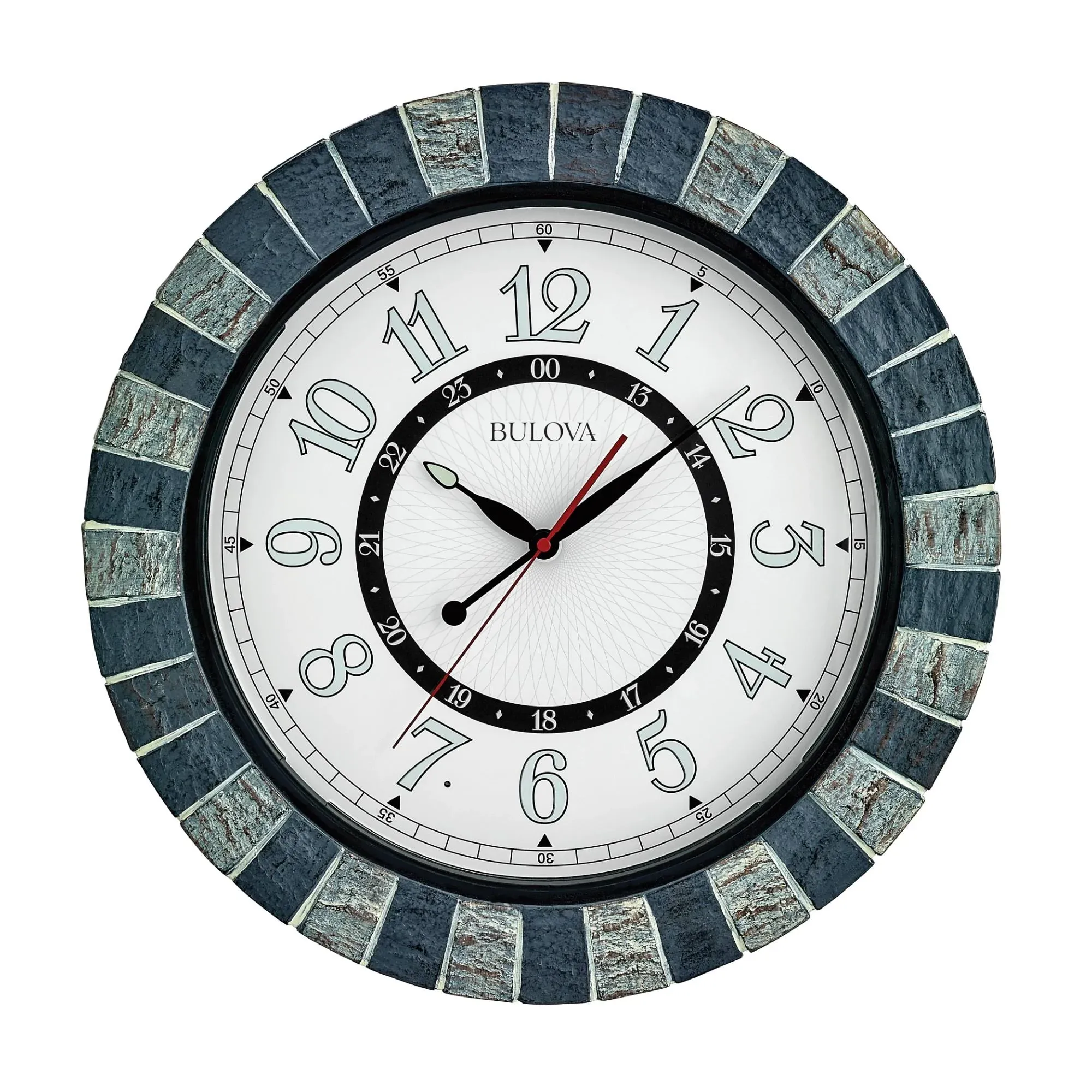 Bulova C3392 Outdoor Lighted Patio Clock | Weather-Resistant | Large Numerals | Elegant Finish | Outdoor | Battery Powered