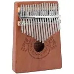 Thumb Piano Kalimba 17 Keys with Study Instruction and Tune Hammer,Portable Mbira Sanza Finger Piano, Gift for Kids Adul