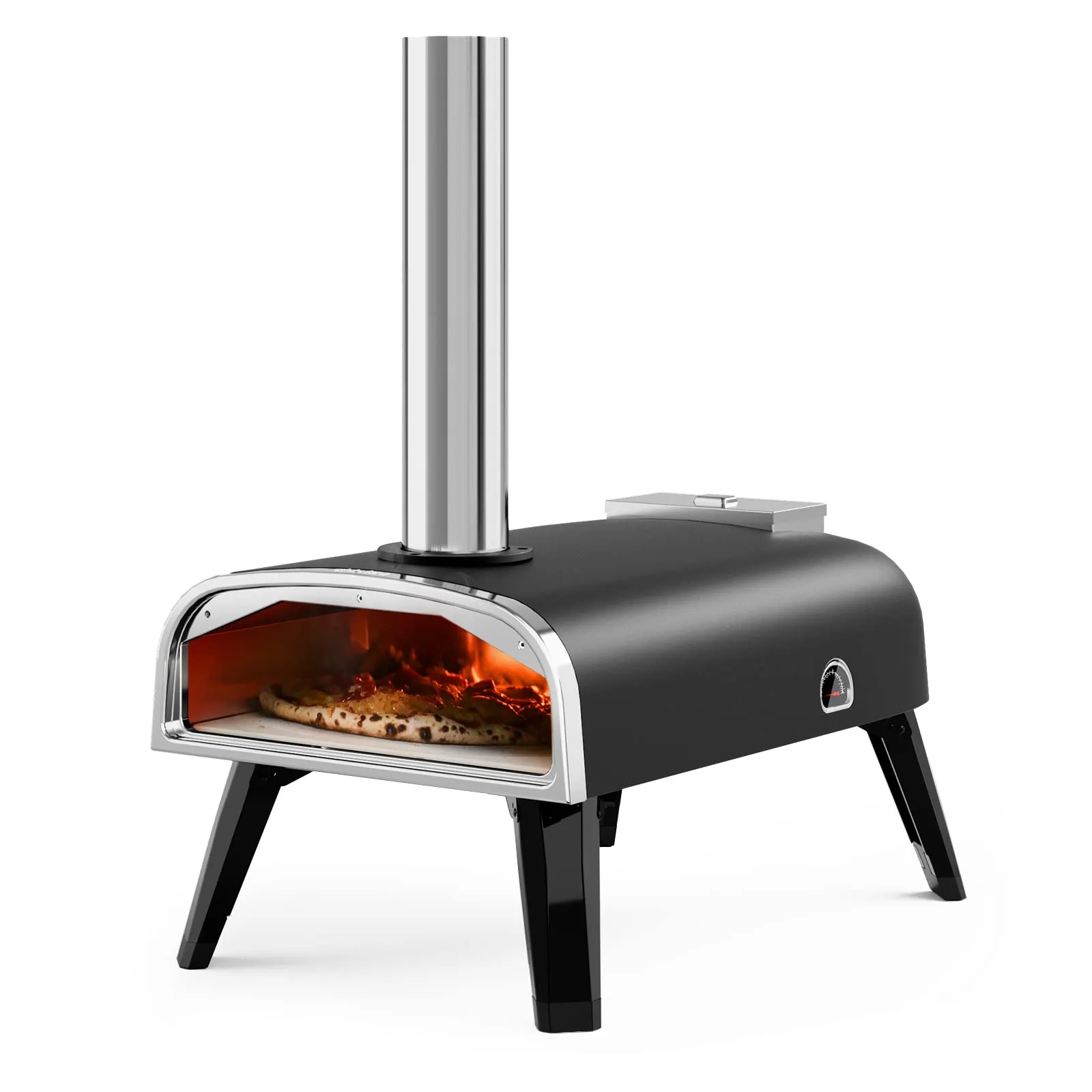 Pizza Oven Outdoor 12&#034; Wood Fired Pizza Ovens Pellet Pizza Stove for Outside,...