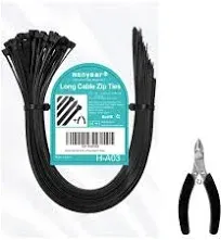 Honyear 24 Inch Cable Zip Ties Heavy Duty (With Wire Cable Cutters), Strong Larg