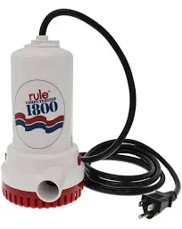 Rule 1800GPH Sump/Utility Pump w/24&#039; 110vac Cord A53S-24