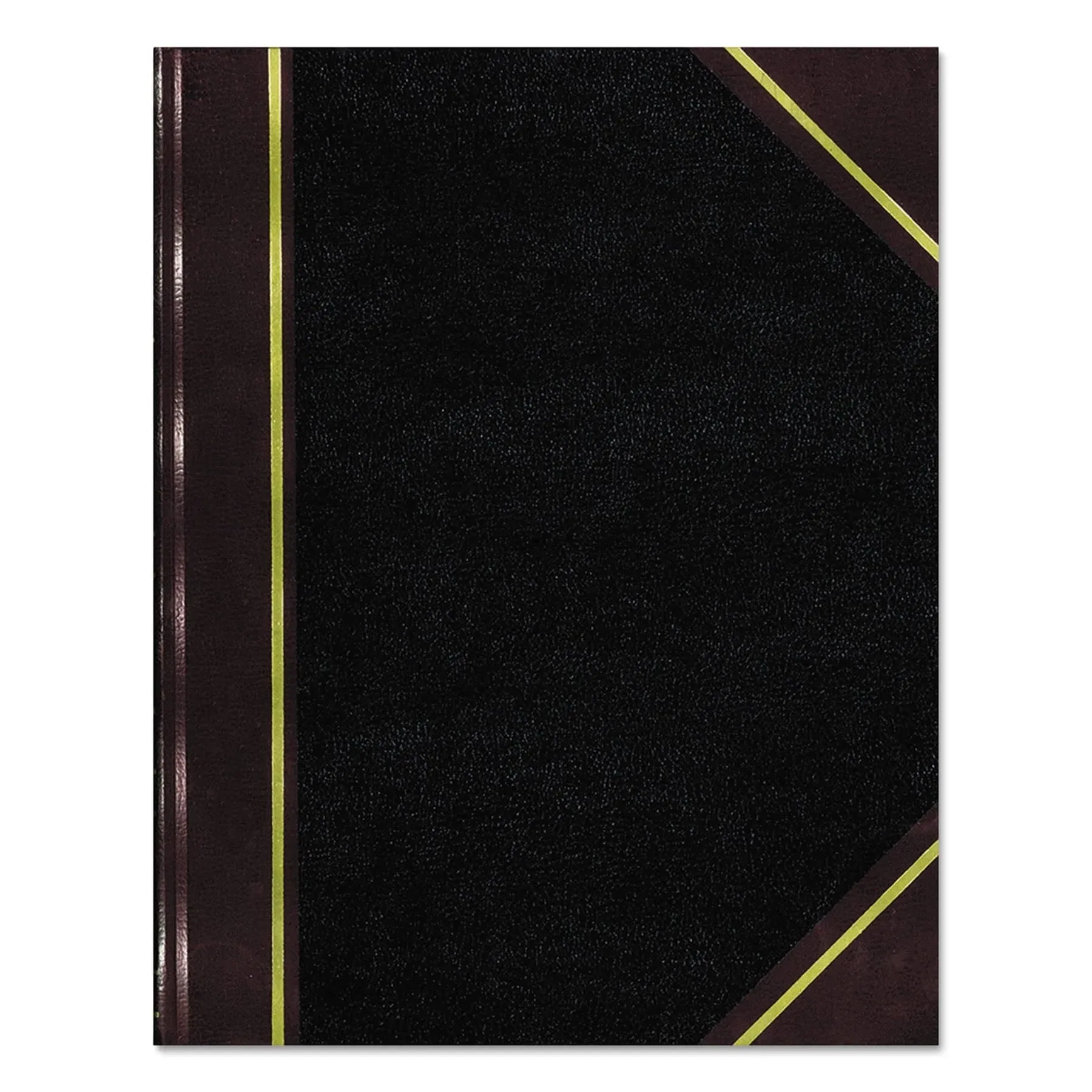 Texthide Eye-ease Record Book, Black/burgundy/gold Cover, 10.38 X 8.38 Sheets, 300 Sheets/book