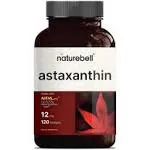 NatureBell Astaxanthin 12mg, 240 Softgels, Made with Astax (Max Strength from Microalgae)