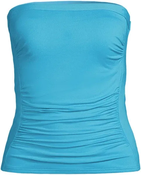 Lands' End Women's D-Cup Bandeau Tankini Swimsuit Top