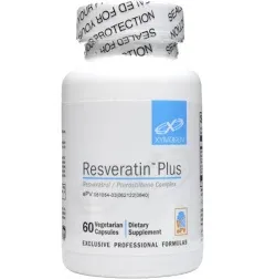 XYMOGEN Resveratin Plus - Patented Pterostilbene + Trans-Resveratrol with Quercetin Antioxidants Supplement to Promote Cardiovascular + Cellular Health, Healthy Aging, Immune Support (60 Capsules)