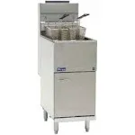 Pitco 45C+S LP 50 Lb Liquid Propane Stainless Steel Floor Fryer