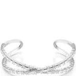 Swarovski Crystal Hyperbola Rhodium Plated Cuff Bracelet