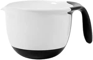 Batter Bowl, Cake Pastry Egg Bowl with Scale Mixing Bowl, Soft-Grip Handle, Used in Kitchen Baking Tools, Mixing Salads, Vegetables, Etc.