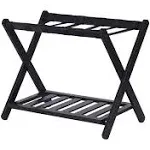 Luggage Rack with Shelf Folding Luggage Rack for Guest Room Bedroom Hotel