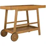 Terrace Solid Wood Bar Cart AllModern Color: Natural