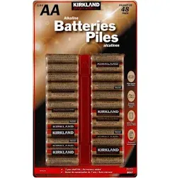 Kirkland Signature AA Alkaline Batteries 48 Pack New and Sealed Made in USA