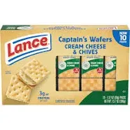 Lance Captain's Wafers Sandwich Crackers, Cream Cheese & Chives - 6 sandwiches, 5.5 oz