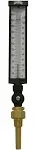 Winters TIM Series Dual Scale Valox Industrial 9IT Thermometer, 3-1/2" Stem, 3/4" NPT with Thermowell, 30-240 F/C Range