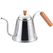 Yoshikawa Kettle Stainless Steel SH7090 Cafe time wooden handle drip pot 