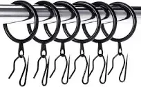 Hotop 30 Pieces Metal Drapery Curtain Rings