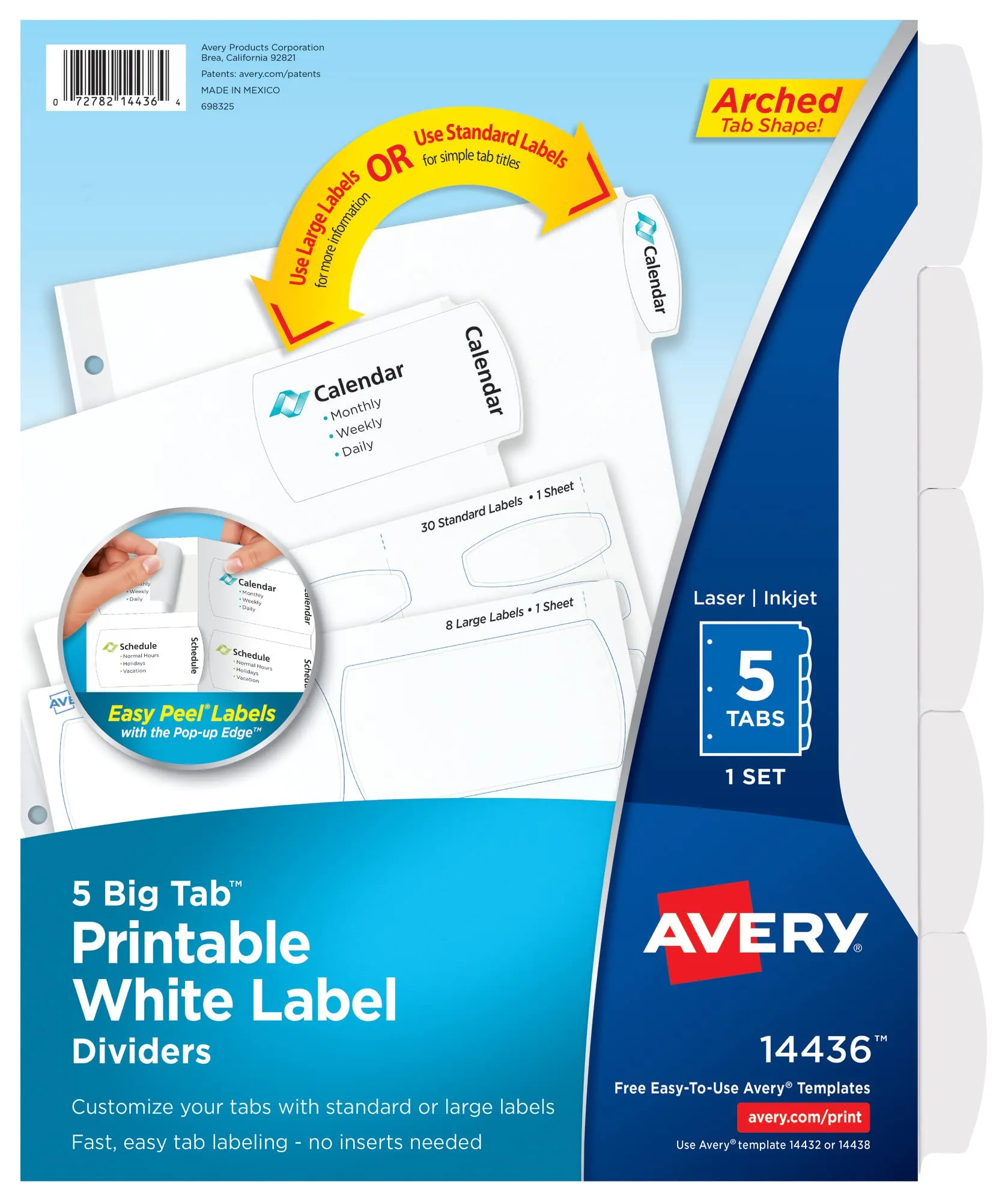 Avery Big Tab Printable Label Dividers