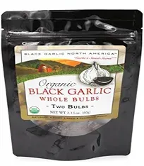 Black Garlic &#034;Organic American&#034; Whole Bulbs (3/4 Pound)..Aged/F<wbr/>ermented 120 Days