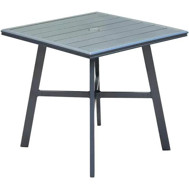 Hanover All-Weather Commercial-Grade Aluminum 30" Square Slat-Top Bistro Table HANCMDNTBL-30SL