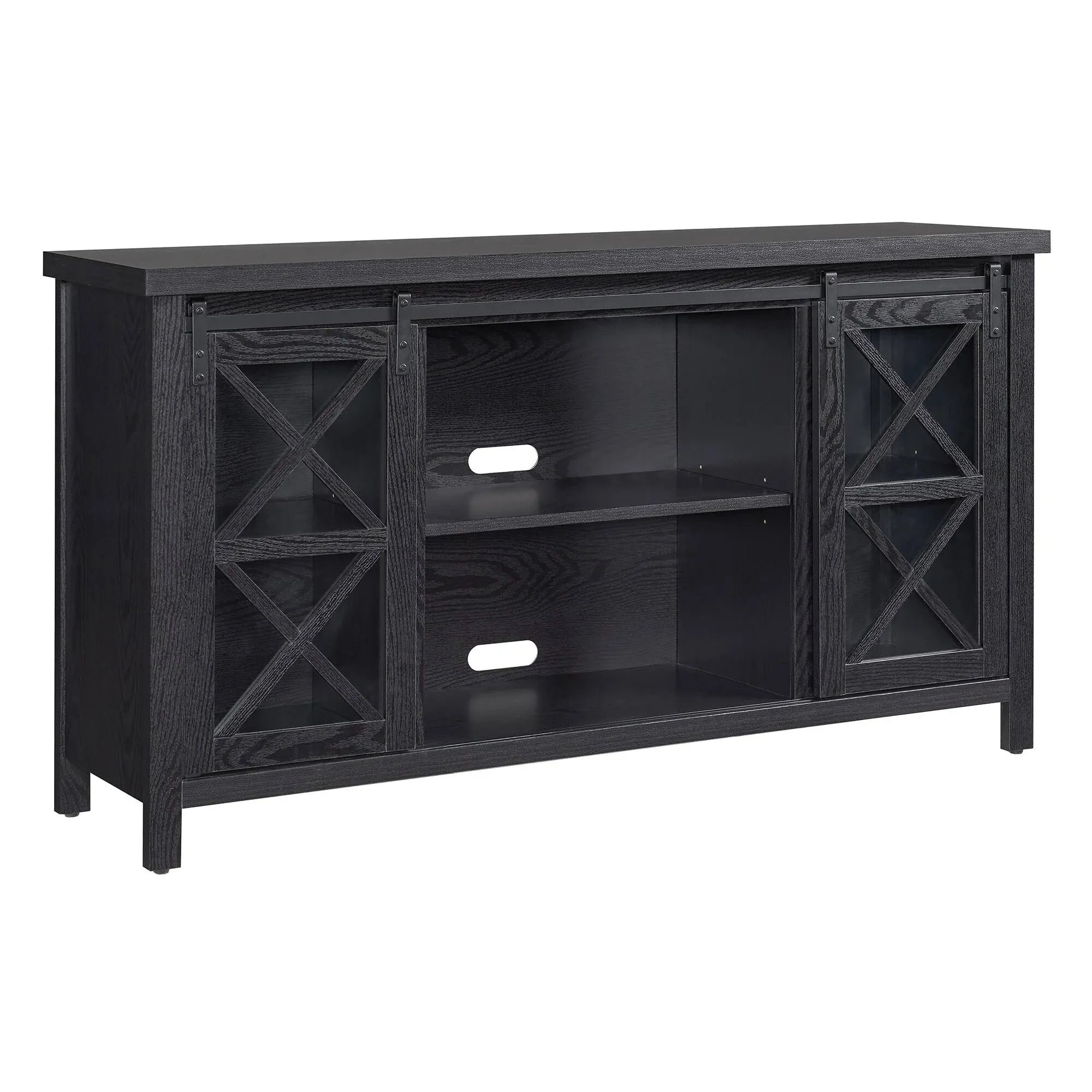 Clementine Rectangular TV Stand for TV\'s up to 65" in Black Grain