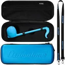 Otamatone Official Case (Regular - 10.7 inch) Musical Instrument Toy Synthesizer Hard Shell Cover, Smooth Fitted Protective Interior with Official Logo Strap, Inner Zipper Pouch (Black)