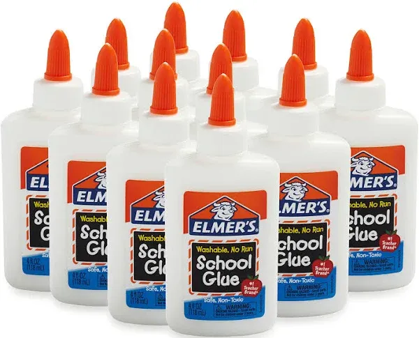 Elmer's E308 Washable School Glue, 7.62 oz, Liquid