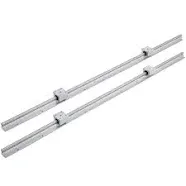 Happybuy Linear Rail 2PCS SBR12-1000mm,Linear Guide 2xLinear Guide Rails and 4xSquare Type Carriage Bearing Blocks,CNC Rail Kit,Linear Rails and Bearings Kit,for Automated Machines and Equipments