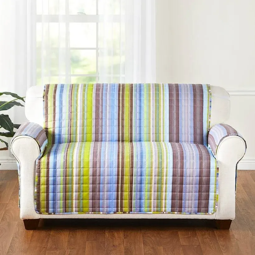 LTD Commodities Aidan Stripe Loveseat Cover